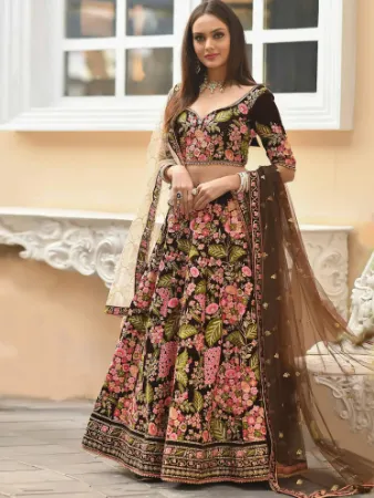 Picture for category velvet lehenga