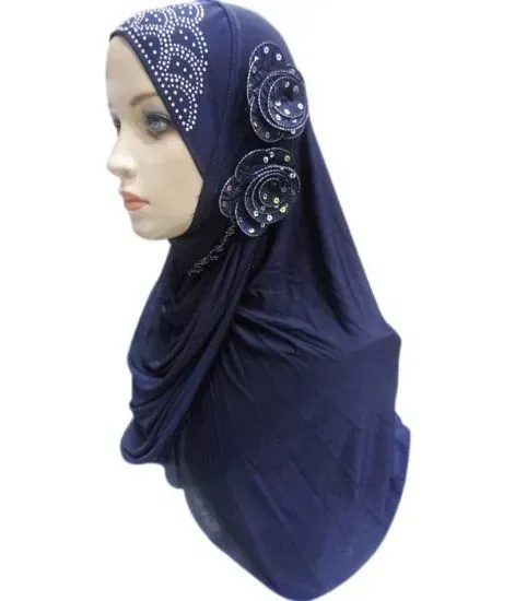 Picture of Beautiful Georgette with Rhinestone border Scarf/,hijab