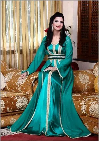 Picture of dubai wedding gown royal moroccan kaftan abaya arabic w