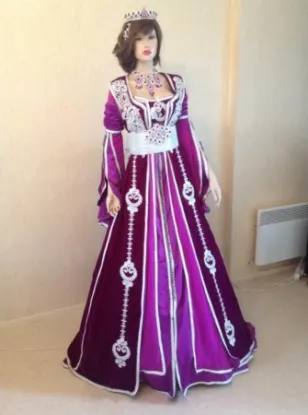 Picture of exclusive georgette dubai arabian wedding gown caftan ,