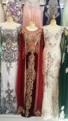 Picture of modest maxi gown royal party wear dubai farasha hand ma