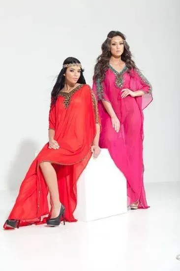 Picture of dubai modern fancy half sleeve farasha for women dress,