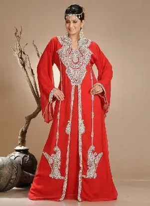 Picture of moroccan caftan wedding takshita bridal maxi dress ,aba
