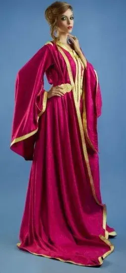 Picture of modest maxi gown beautiful moroccan dubai kaftan abaya 