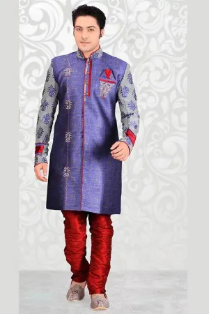 https://radhedesigner.com/images/thumbs/000/0000777_blue-brown-tr-silk-indian-wedding-indowestern-sherwan_450.webp