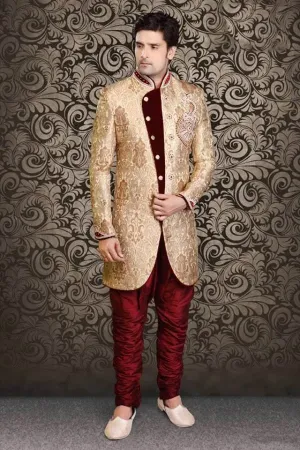 https://radhedesigner.com/images/thumbs/000/0000802_brown-jacquard-and-jute-silk-indian-wedding-indowestern_450.webp