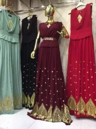Picture of modest maxi gown royal moroccan dubai kaftan arabian fa
