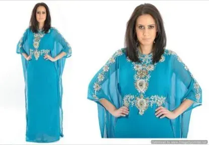 Picture of modest maxi gown lovely fancy arabian for women thobe d