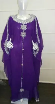 Picture of modest maxi gown beautiful farasha moroccan dubai kafta