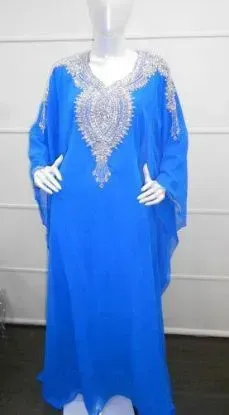 Picture of kaftan modest maxi gown dubai style farasha moroccan dr