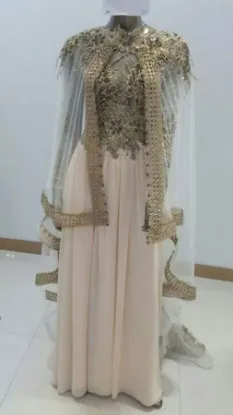 Picture of modest maxi gown modern caftan bridal takshita wedding 