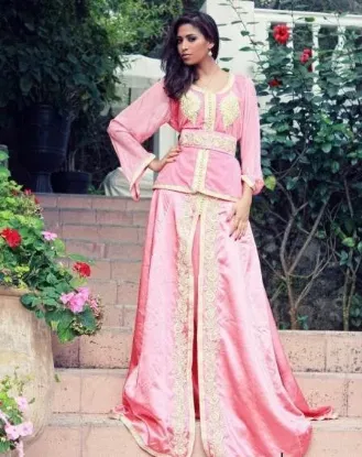 Picture of modern african georgette moroccan caftan dress for wom,