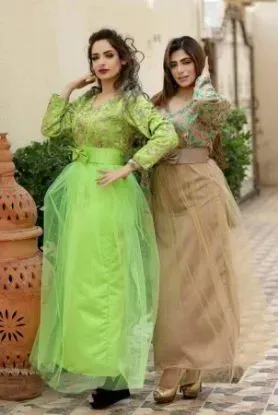 Picture of elegant fantasy jilbab short sleeve wedding gown dress 