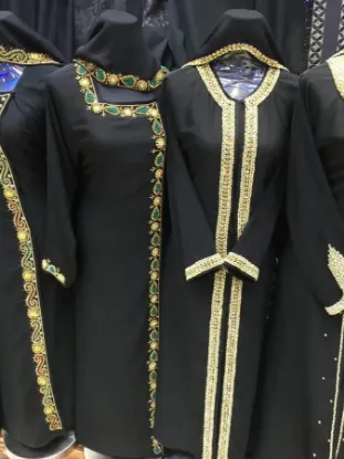 Picture of lovely modern jilbab jalabiya fancy wedding gown thobe 