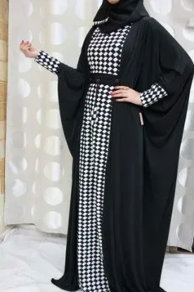 Picture of long floor touch night wear home gown for arabian wome,