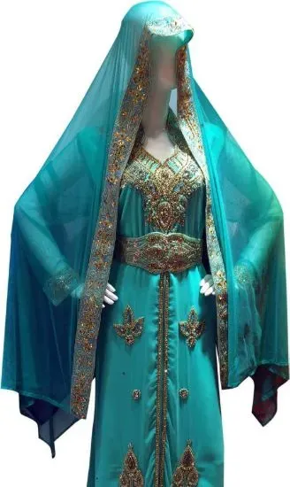 Picture of modest maxi gown fancy caftan wedding gown jalabiya jil