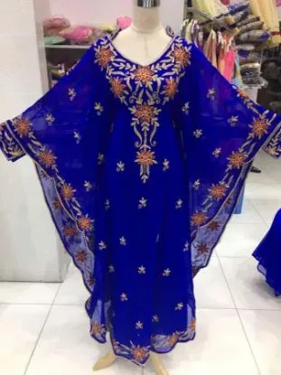 Picture of modest maxi gown dubai moroccan bridal kaftan abaya jal