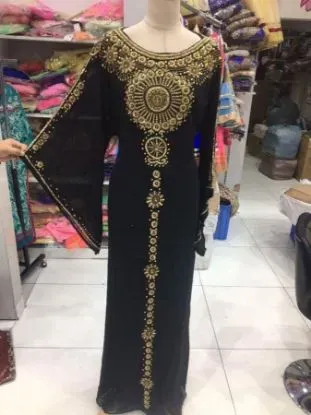 Picture of modest maxi gown caftan modern fancy georgette arabian 