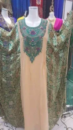 Picture of modest maxi gown moroccan kaftan dress abaya jalabiya j