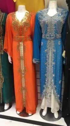 Picture of modest maxi gown moroccan dubai kaftan royal arabian fa
