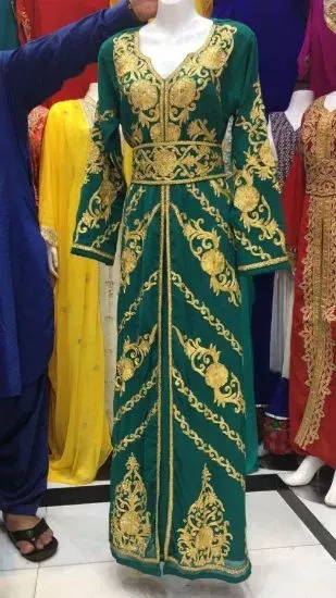 Picture of modest maxi gown farasha arabian dubai kaftan jalabiya 