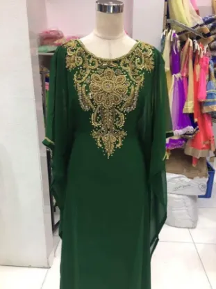 Picture of modest maxi gown arabian dubai kaftan abaya jalabiya ji