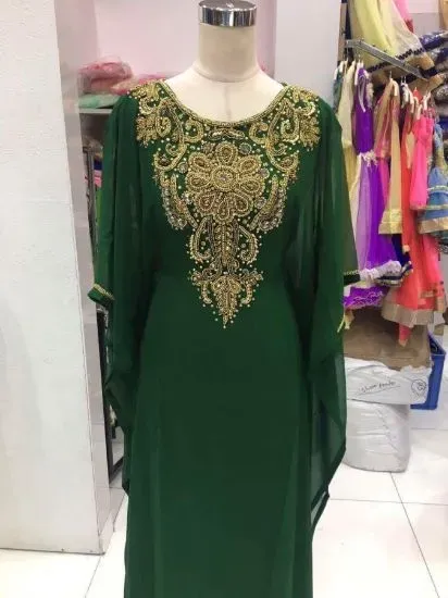 Picture of modest maxi gown arabian dubai kaftan abaya jalabiya ji