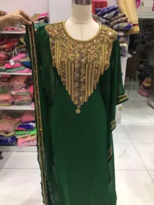 Picture of traditional wear walima gown for saudi arabian women's,