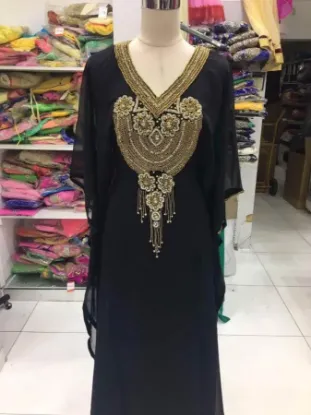 Picture of beautiful henna party wear marriage kaftan for ladies ,