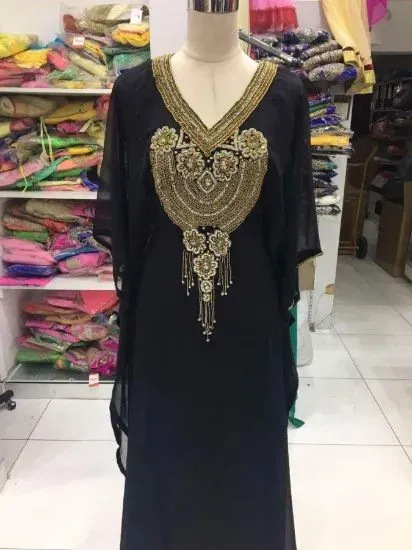 Picture of beautiful henna party wear marriage kaftan for ladies ,