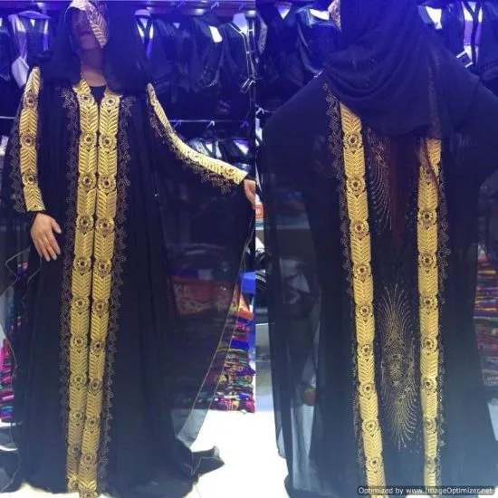 Picture of 2 colour abaya,abaya 3d model,abaya,jilbab,kaftan dres,