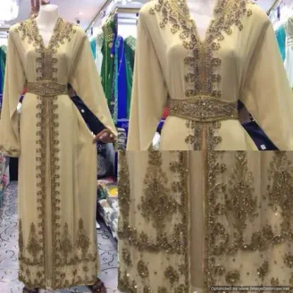Picture of arabic dress called,bridal v neck wedding dress,abaya,,