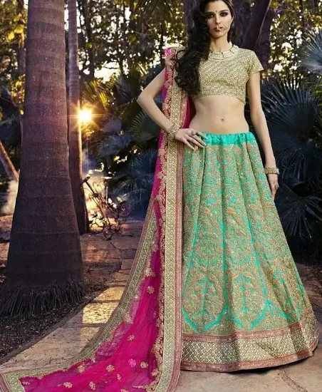 Picture of a line lehenga drafting,ghagra choli indiachaniya chol,