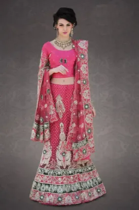 Picture of art silk embroidered long choli lehenga,choli,lehenga,,