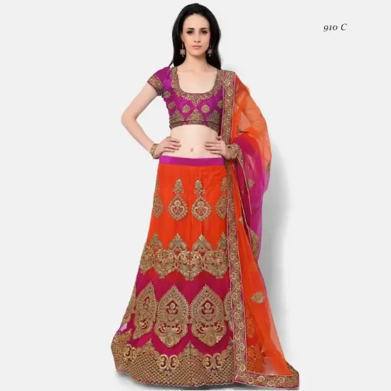 Picture of attractive heavy maroon lehenga choli bollywood wedding