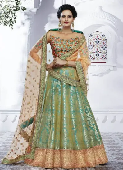 Picture of beautiful designer lehenga indian wedding ethnic party,