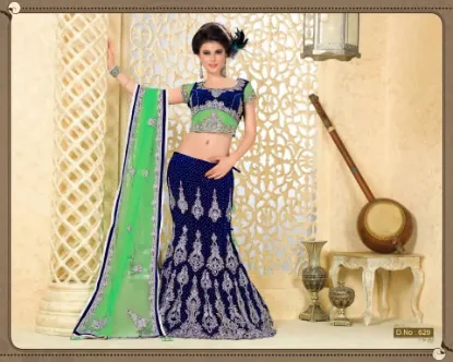 Picture of black lehenga choli festive ethnic sequins & embroidery