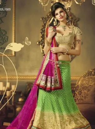 Picture of bollywood choli lehenga indian wedding ethnic women des