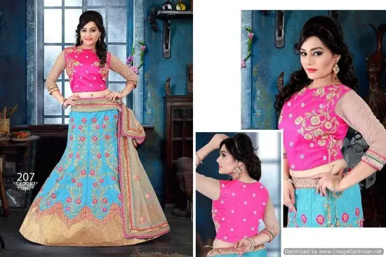 Picture of bollywood designer lehenga choli wedding party indian ,