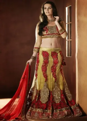 Picture of bollywood indian party wear lehenga lengha choli weddin