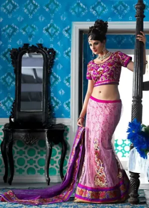 Picture of bollywood indian partywear wedding traditional choli le