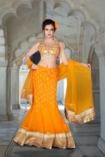 Picture of bollywood inspired lehenga,ghagra choli with coatchaniy