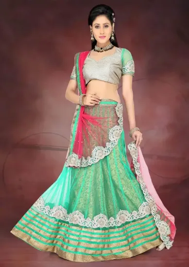 Picture of bollywood lehenga choli with beach dress,ghagra choli t