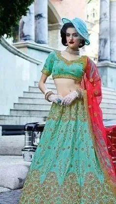 Picture of bollywood lehenga design,ghagra choli odhanichaniya ch,