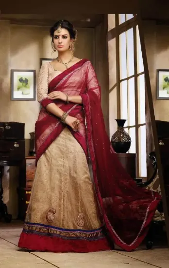 Picture of bollywood lehenga saree online india,a line lehenga cho