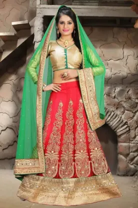 Picture of bollywood lehenga wear sari designer women indian fest,