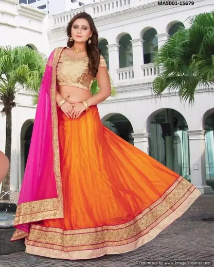 Picture of bollywood long lehenga,ghagra choli for one year oldch,