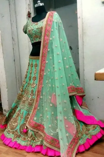 Picture of bollywood pakistani festival sari lehenga designer wom,