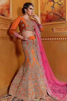 Picture of bollywood pakistani indian lehenga choli mirror embroid