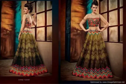 Picture of bollywood party indian women dress designer lehenga ch,